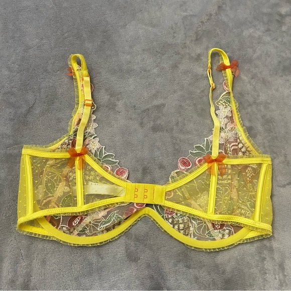 New! For love and lemons Mirabelle Underwire Bra cherry pineapple 10194 - Picture 11 of 12